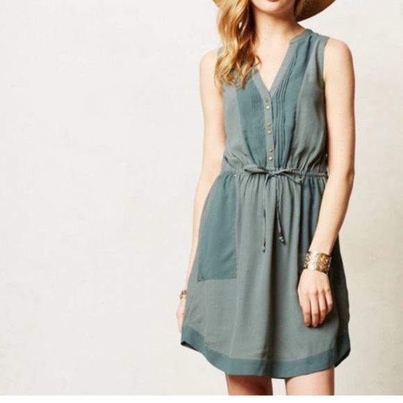 Anthropologie Dresses & Skirts - Anthropologie Maeve Paloma Dress XS Sage Green Sleeveless Mini